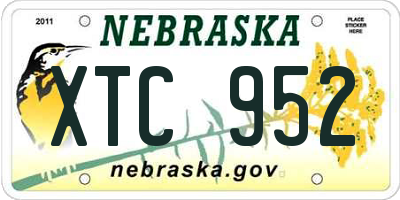NE license plate XTC952