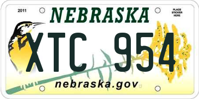 NE license plate XTC954