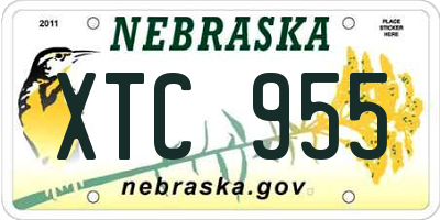 NE license plate XTC955