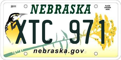 NE license plate XTC971