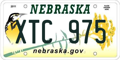 NE license plate XTC975