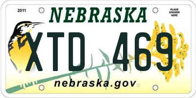 NE license plate XTD469