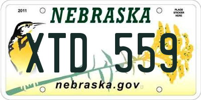 NE license plate XTD559