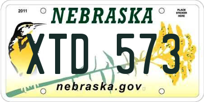 NE license plate XTD573