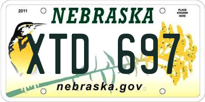 NE license plate XTD697