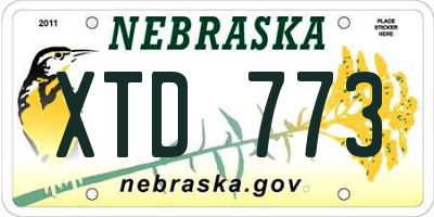 NE license plate XTD773