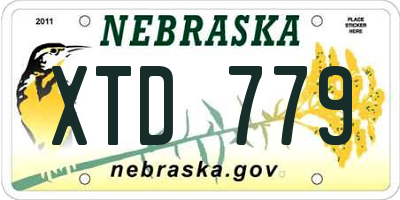 NE license plate XTD779