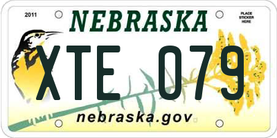 NE license plate XTE079