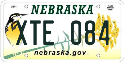 NE license plate XTE084