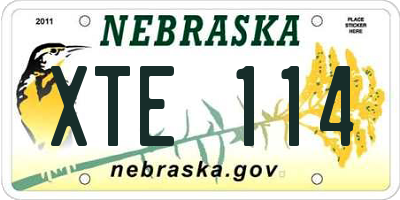 NE license plate XTE114