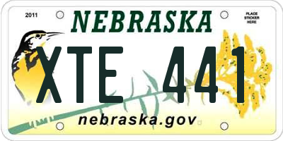 NE license plate XTE441