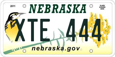 NE license plate XTE444