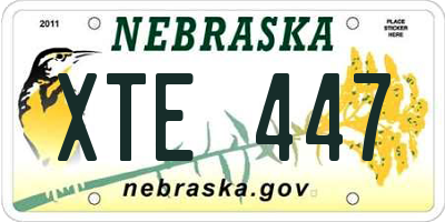 NE license plate XTE447
