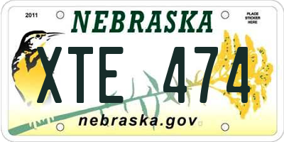 NE license plate XTE474