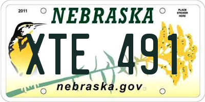 NE license plate XTE491