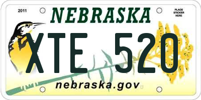 NE license plate XTE520