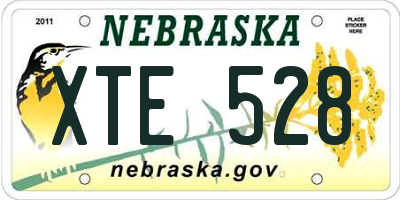 NE license plate XTE528