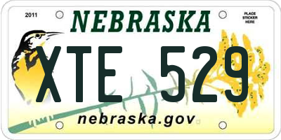 NE license plate XTE529