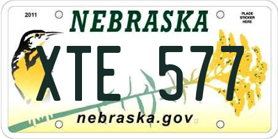 NE license plate XTE577