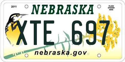 NE license plate XTE697