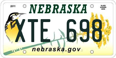 NE license plate XTE698