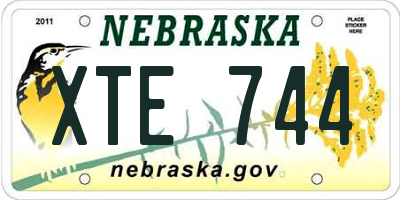 NE license plate XTE744