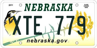 NE license plate XTE779