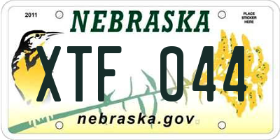 NE license plate XTF044