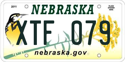 NE license plate XTF079