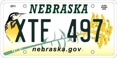 NE license plate XTF497