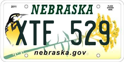 NE license plate XTF529