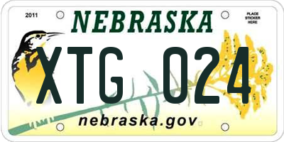 NE license plate XTG024