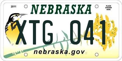 NE license plate XTG041
