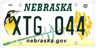 NE license plate XTG044