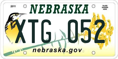 NE license plate XTG052