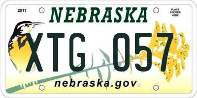 NE license plate XTG057