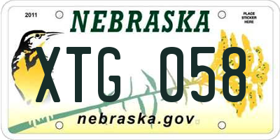 NE license plate XTG058
