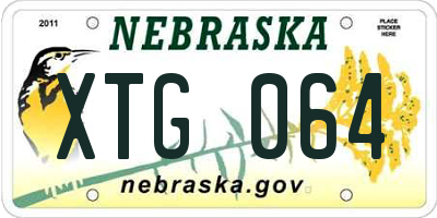NE license plate XTG064