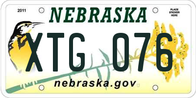 NE license plate XTG076