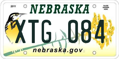 NE license plate XTG084
