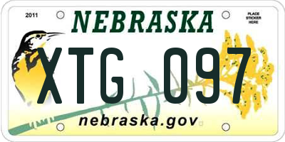 NE license plate XTG097