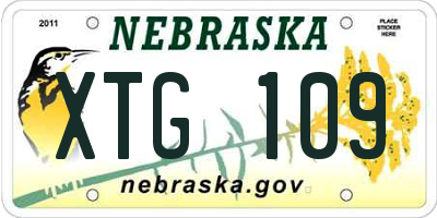 NE license plate XTG109