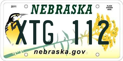 NE license plate XTG112