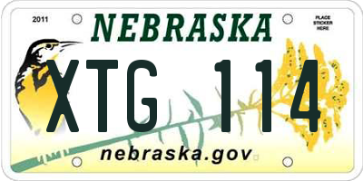NE license plate XTG114
