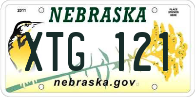 NE license plate XTG121