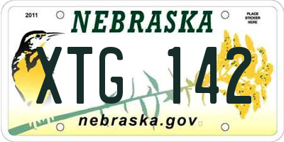 NE license plate XTG142