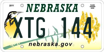 NE license plate XTG144
