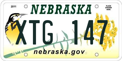 NE license plate XTG147