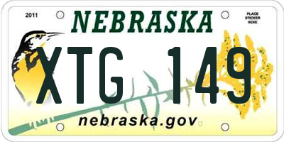 NE license plate XTG149