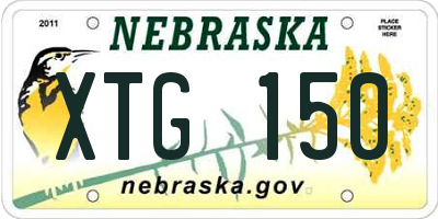 NE license plate XTG150
